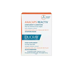 Ducray Анакапс Реактив БАД к пище для волос и кожи головы 30 капсул.