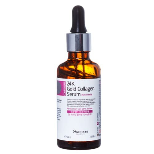 Skindom 24k Cold Collagen Serum (Anti Wrinkle) Сыворотка 24К Cold коллагеновая для лица антивозрастная с коллоидным золотом 50 мл.