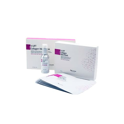 Skindom V-Lift Collagen Web Mask Collection Комплект V-Lift из коллагеновой лифтинг сыворотки с частицами золота и коллагеновой лифтинг маски с экстрактом паутины (100 гр + 6 шт.)